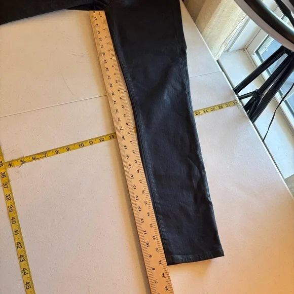 Citizens of Humanity Waxed Olivia Hi Rise Slim Black Shimmery Jeans Pants Sz 27 - Picture 12 of 16